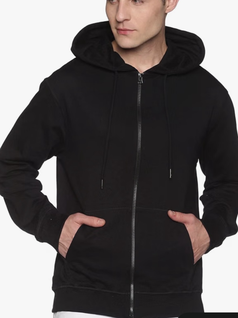 Klizzer Luxury Men's Black Full-Zip Hoodie NWT Medium